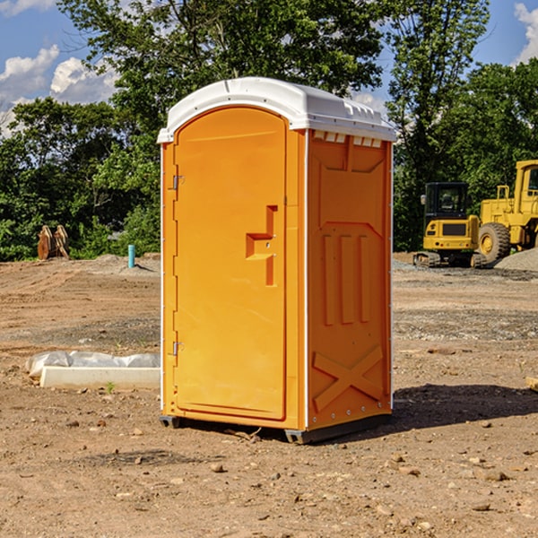 how often are the portable restrooms cleaned and serviced during a rental period in Murdock FL